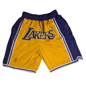 Just Don LA Lakers 1996–97 Mesh Basketball Shorts Size Large Yellow Purple